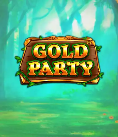 Изображение слота Gold Party от Pragmatic Play, показывающий яркий и веселый мир ирландской тематики с золотыми монетами, веселыми лепреконами и радугой. В центре кадра виден игровой интерфейс с 5 барабанами и 3 рядами, окруженный зелеными полями и золотыми горшками, формирующими атмосферу праздника и волшебства.