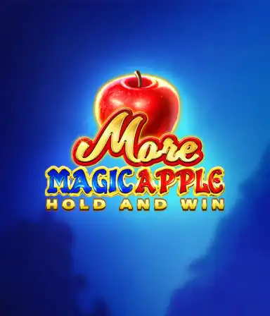 Скриншот игрового автомата More Magic Apple от 3 Oaks Gaming, показывающего сказочную атмосферу с персонажами из сказки, включая замки, магические яблоки и известных сказочных героев. На переднем плане виден название слота More Magic Apple, сопровождаемый яркими и привлекательными графическими элементами, формирующими атмосферу сказочного приключения.